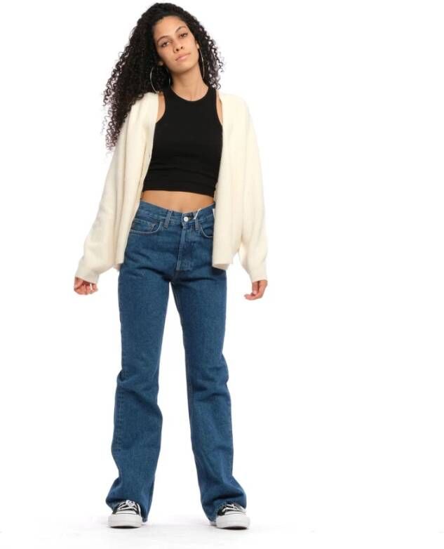 Amish Wide Jeans Blauw Dames