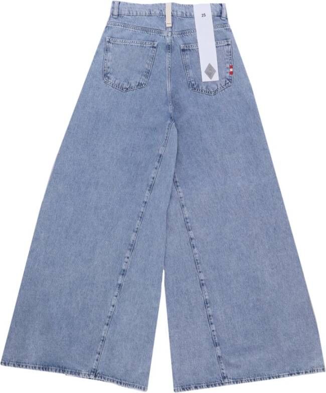 Amish Wide Jeans Blauw Dames
