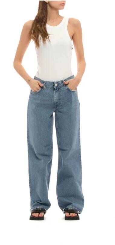 Amish Wide Jeans Blauw Dames