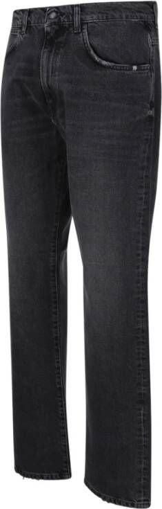 Amish Zwarte Denim Jeans Zwart Heren