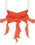 Andamane Oranje Top van Zijde met Ruches Orange Dames - Thumbnail 2