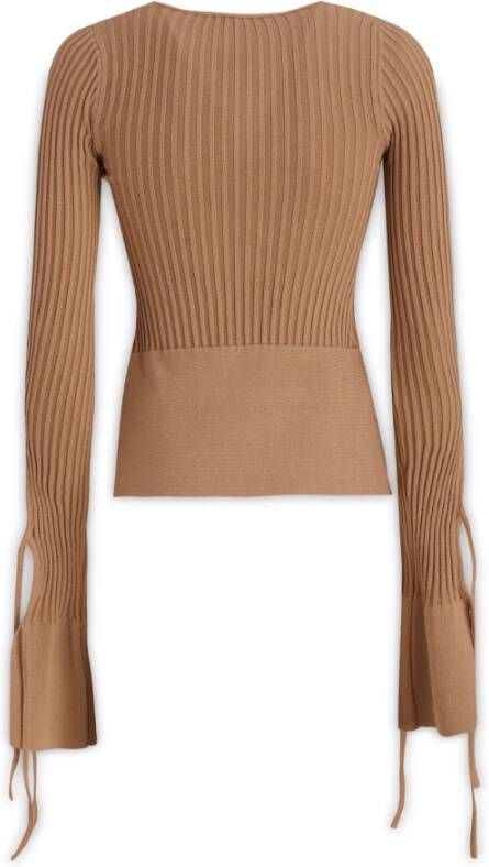 Andrea Adamo Long Sleeve Tops Beige Dames