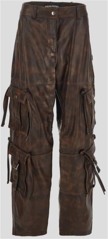 Andrea Adamo Straight Trousers Bruin Dames