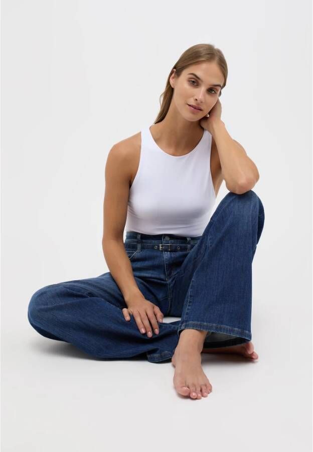 Angels Wide Jeans Blauw Dames