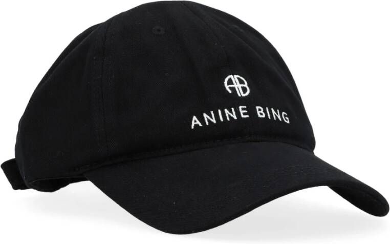 ANINE BING Honkbalpet met geborduurd logo Zwart - Foto 4
