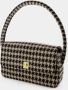 ANINE BING Nico schoudertas met pied-de-poule print Zwart - Thumbnail 2