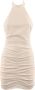 Aniye By Korte Polyester Jurk met Drapering White Dames - Thumbnail 2