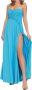 Aniye By Lange Jurk met Rits en Haak Blue Dames - Thumbnail 4