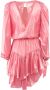 Aniye By Korte Polyester Jurk met Ruches Pink Dames - Thumbnail 2