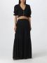 Plain Units Blauwe Ruche Satijnen Lange Rok Blue Dames - Thumbnail 2