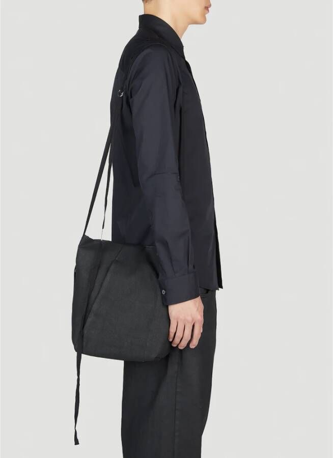 Ann Demeulemeester Katoenen canvas schoudertas Zwart Heren