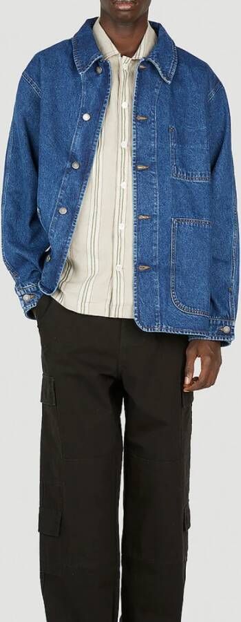 Another Aspect Klassieke Denim Jack Blue Heren
