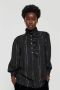 Antik batik Edward Blouse Stijlvol en Elegant Black Dames - Thumbnail 6