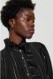 Antik batik Edward Blouse Stijlvol en Elegant Black Dames - Thumbnail 7