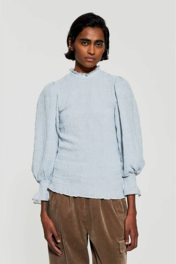 Antik batik Hitala smocked top Blue Dames