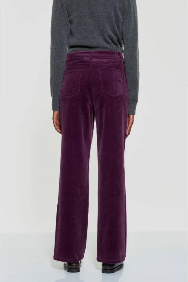 Antik batik Tilda fluwelen broek Purple Dames