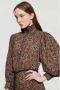 Antik batik Midi-jurk met paisley print Zina bruin - Thumbnail 3