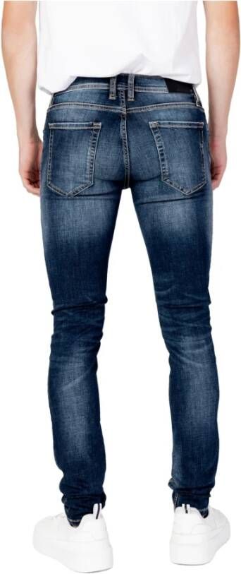 Antony Morato Blauwe Heren Jeans met Rits en Knoop Blauw Heren
