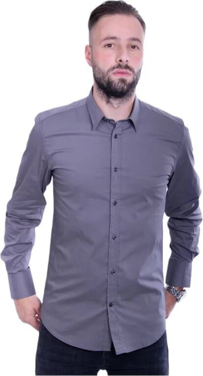 Antony Morato Milano Super Slim Fit Stretch Katoenen Overhemd Gray Heren