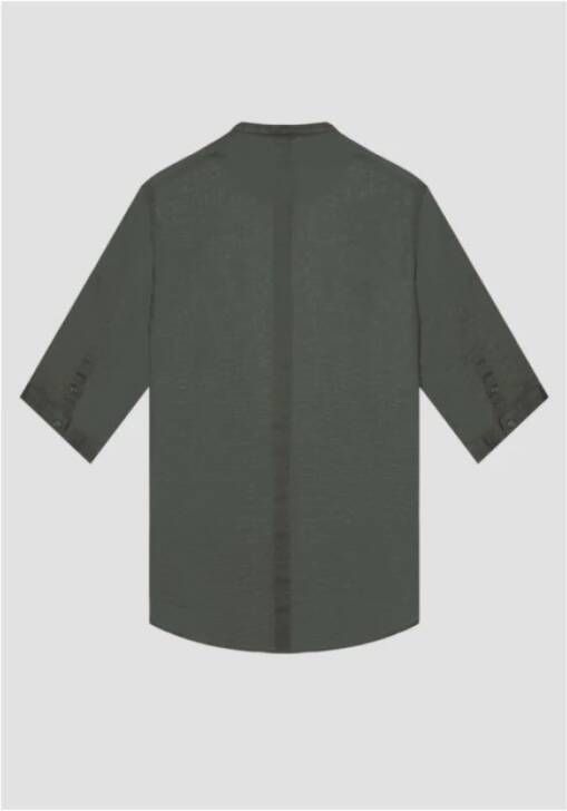 Antony Morato Overhemd- AM Regular FIT Soft Touch Linen Cotton Groen Heren
