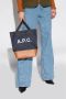 A.p.c. Indigo Blauw en Bruin Axel Tote Tas Brown - Thumbnail 2