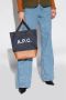 A.p.c. Indigo Blauw en Bruin Axel Tote Tas Brown Dames - Thumbnail 4