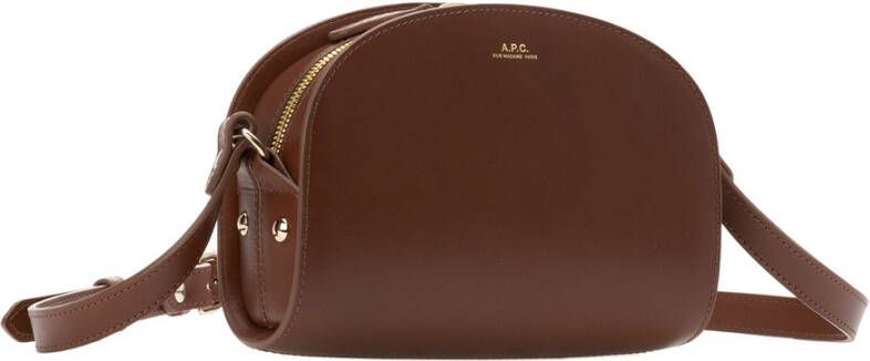 A.p.c. Demi-Lune Mini Crossbody Tas Bruin Dames