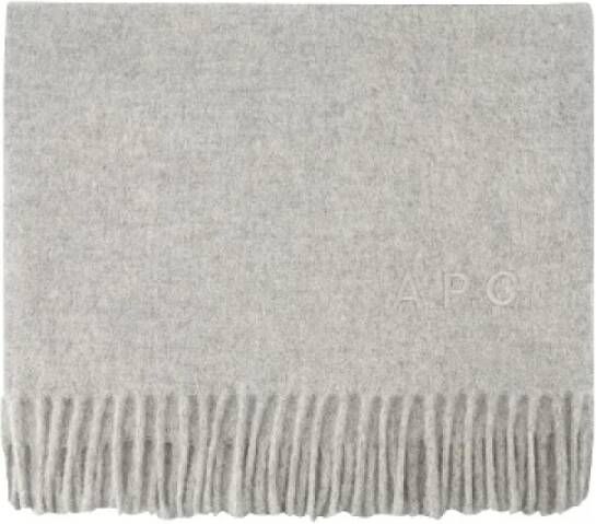 A.p.c. Grijze Wollen Sjaal Grijs Unisex