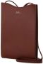 A.p.c. Leren Nek Pouch Jamie Brown Heren - Thumbnail 6