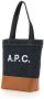 A.p.c. Indigo Blauw en Bruin Axel Tote Tas Brown - Thumbnail 13