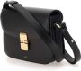 A.p.c. Zwarte leren schoudertas met klep sluiting Black Dames - Thumbnail 4