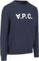 A.p.c. Blauwe Katoenen Sweatshirt met Logo Print Blue Heren - Thumbnail 5