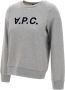 A.p.c. Logo Sweatshirt in Loopback Katoenen Jersey Gray Dames - Thumbnail 5