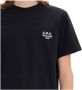A.p.c. Nieuwe Raymond Zwarte Katoenen T-Shirt met Wit Logo Black Heren - Thumbnail 5