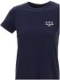 A.p.c. Geborduurd Logo Katoenen T-Shirt Blue - Thumbnail 9