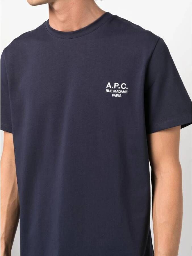 A.p.c. T-Shirts Blauw Heren
