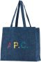 A.p.c. Tote Bags Blauw Dames - Thumbnail 2