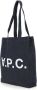 A.p.c. Blauwe Japanse Denim Laure Tote Bag Blue Dames - Thumbnail 3