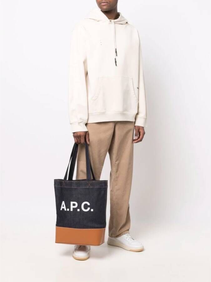 A.p.c. Tote Bags Blauw Heren