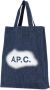 A.p.c. Lou Denim Winkeltas Blue Unisex - Thumbnail 2