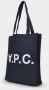 A.p.c. Blauwe Japanse Denim Laure Tote Bag Blue Dames - Thumbnail 10