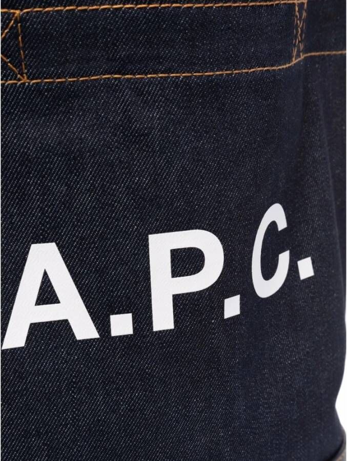 A.p.c. Tote Bags Blauw Unisex