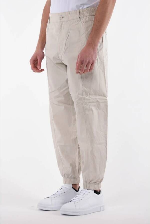 Armani Cropped Trousers Wit Heren