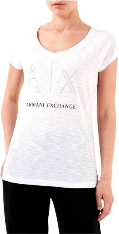 Armani Exchange Basis T-Shirt Wit Dames