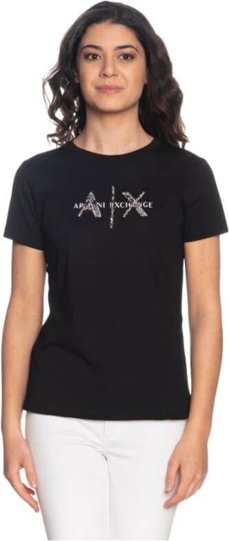 Armani Exchange Basis T-Shirt Zwart Dames