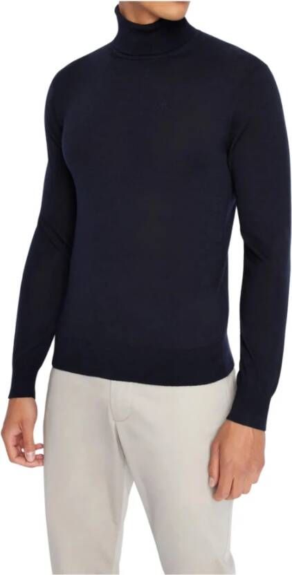 Armani Exchange Blauwe Sweaters U Ciclista Lana Merinos Blauw Heren