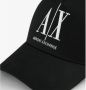 Armani Exchange Zwarte Cap met Print voor Heren Black Heren - Thumbnail 2