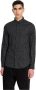 Armani Slim Fit Katoenen Stretch Overhemd met Micro Patroon Zwart Heren - Thumbnail 2