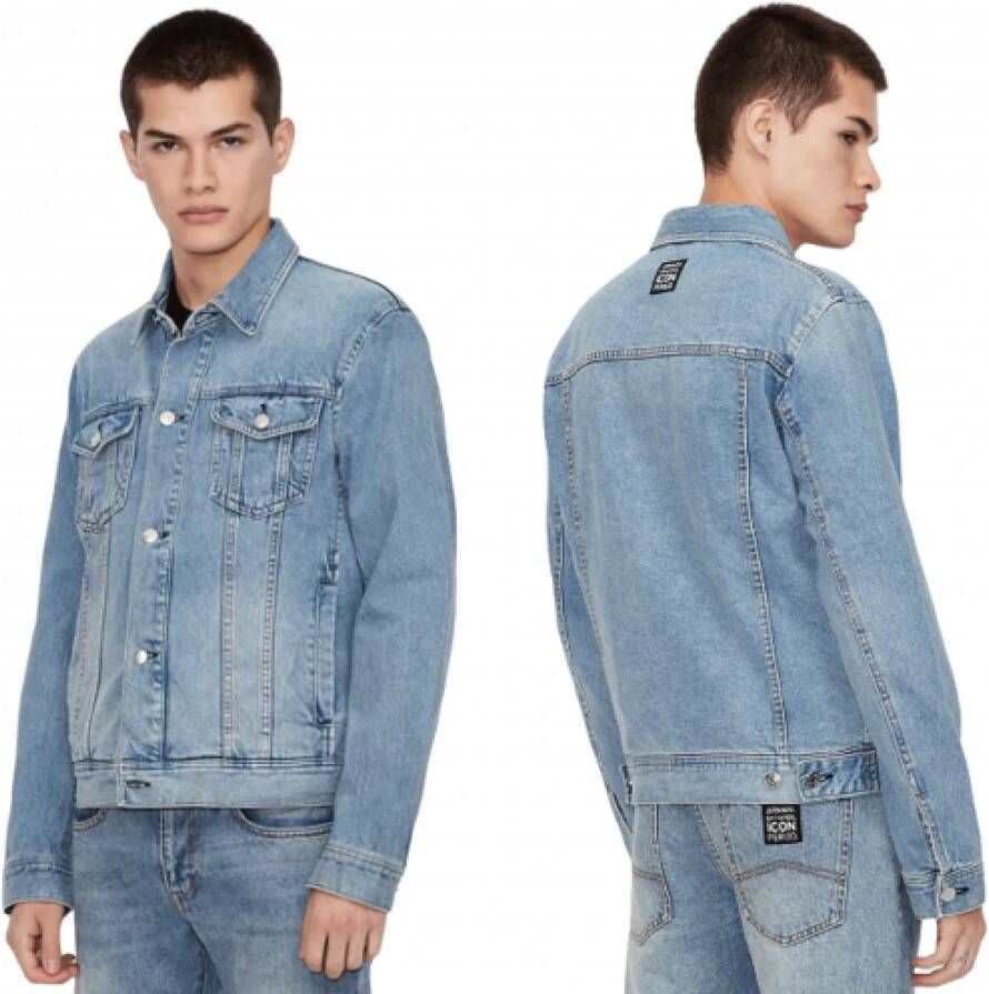 Armani Exchange Denim Jackets Blauw Heren