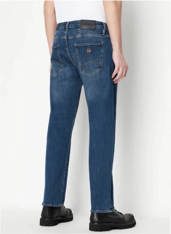 Armani Exchange Denim Jeans met rits Multitasche Blauw Heren
